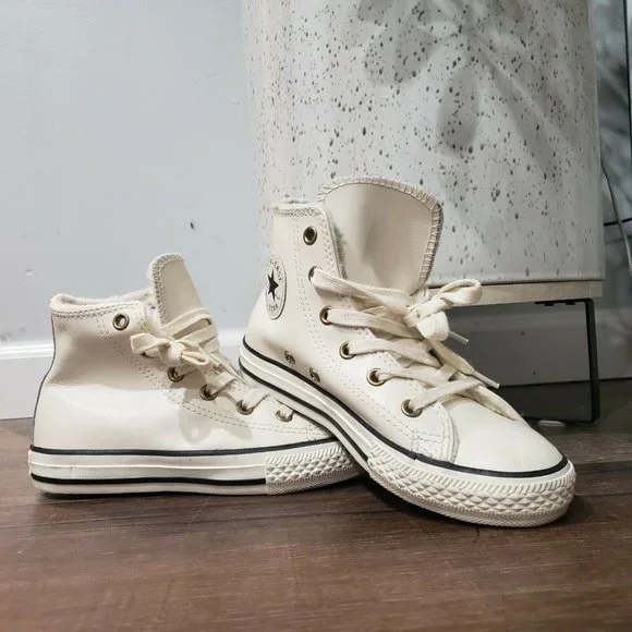 Cream converse kids online